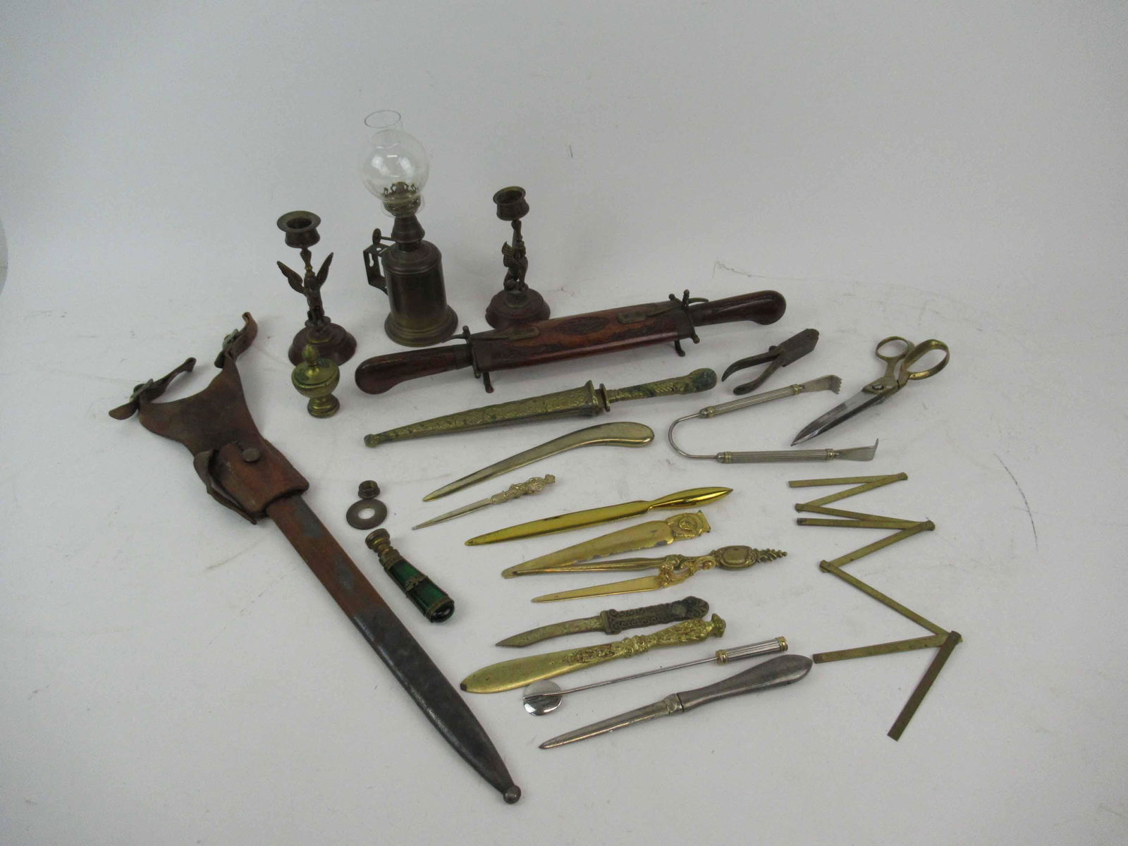Group of Assorted Brass Desk Articles (1 of 7)