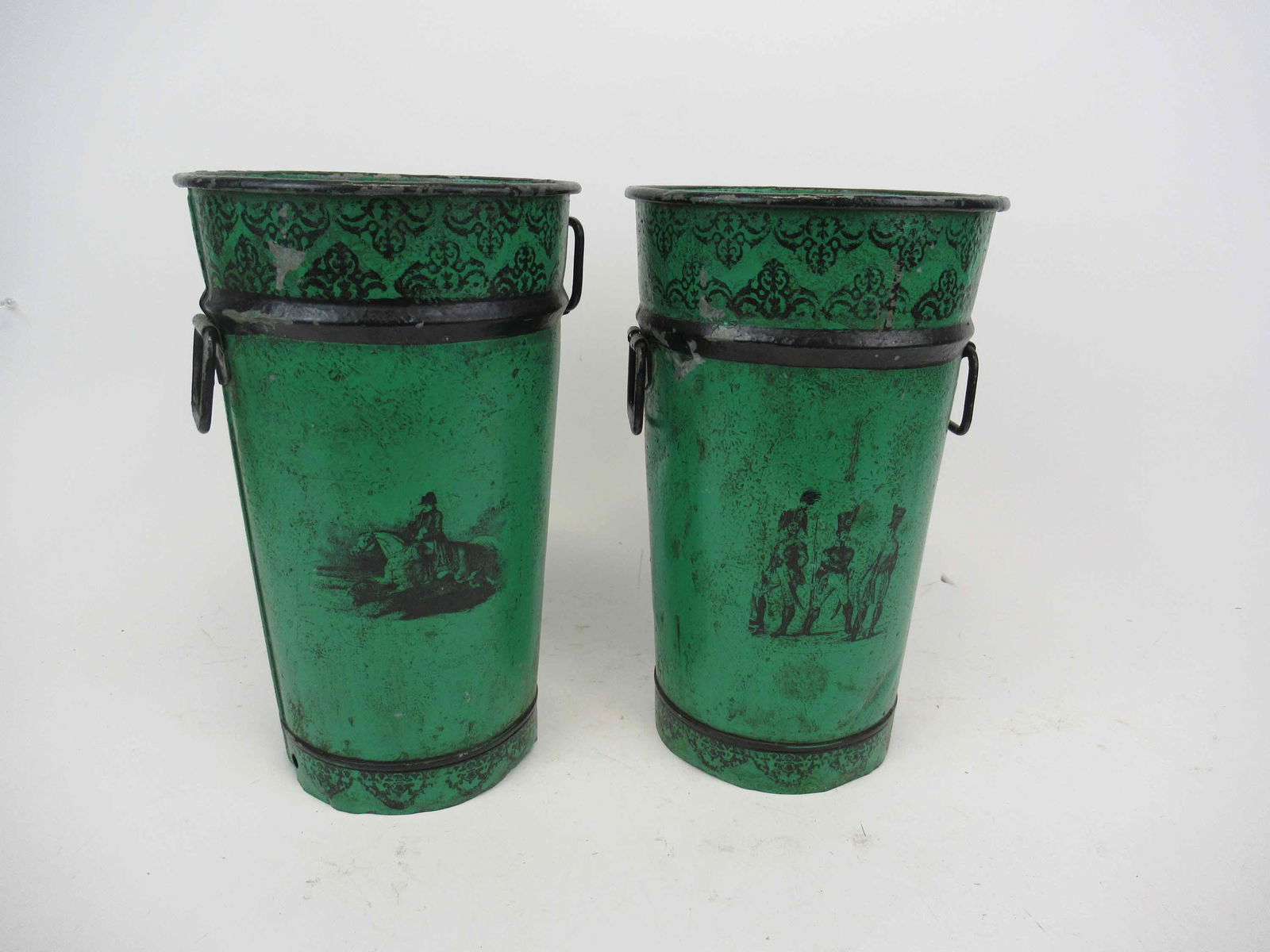 Pair of Green Painted French Style Flower Buckets (1 of 7)