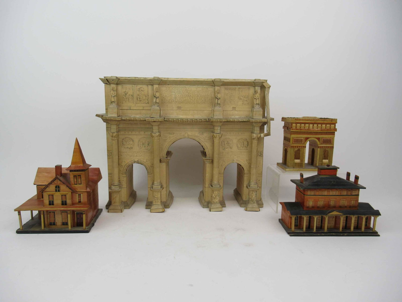 Four Paper and Wood Architectural Models (1 of 7)
