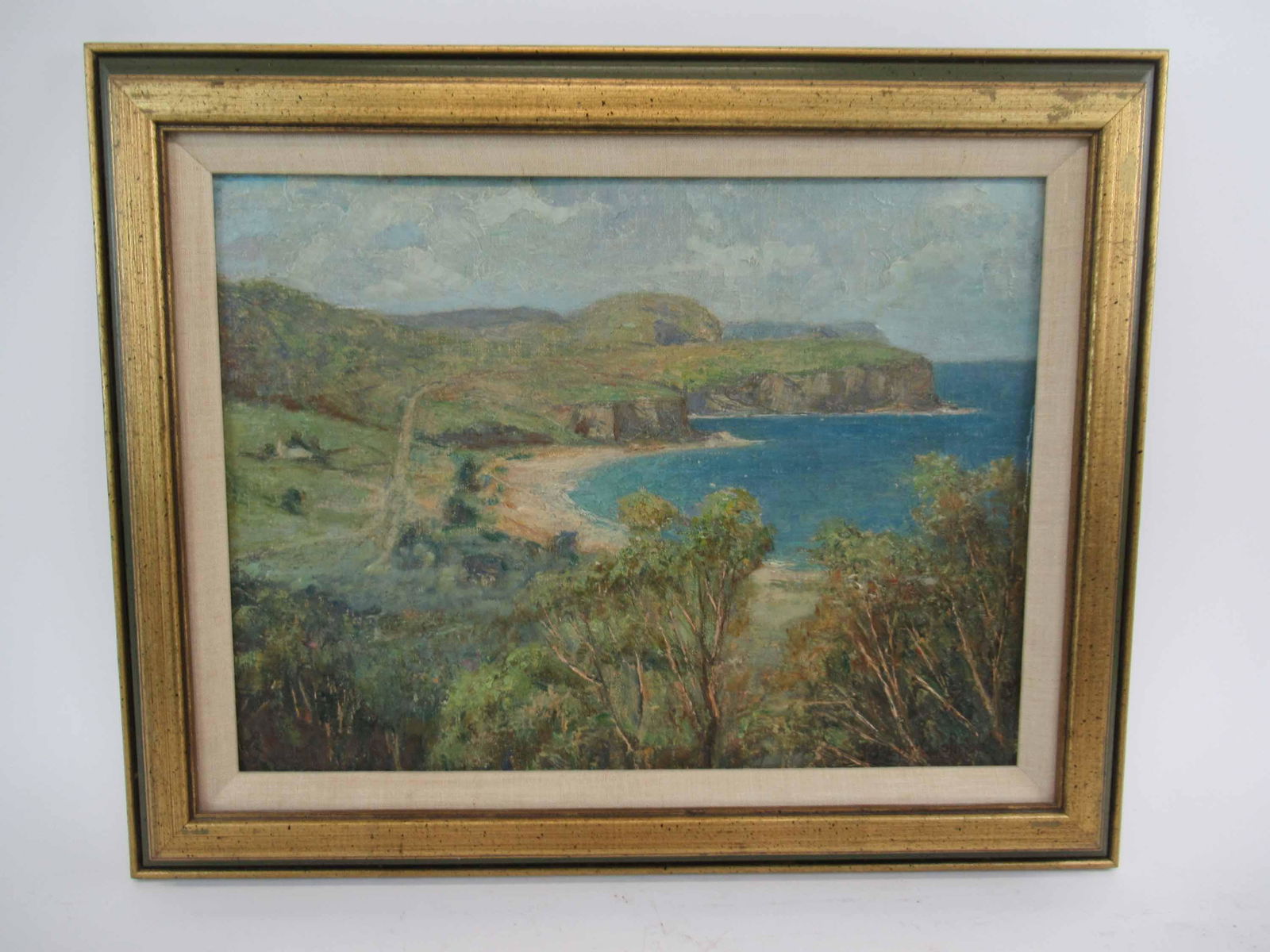 JOSEPH WOLINSKI Oil On Board of Ocean Landscape (1 of 3)