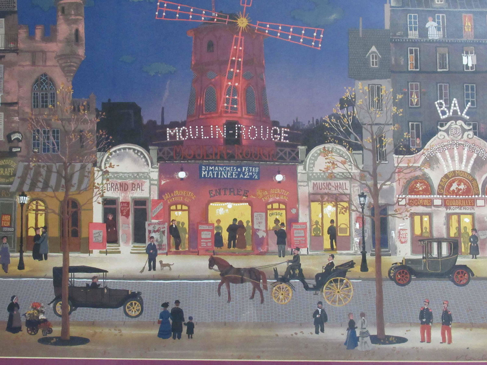 Print on Paper of Moulin Rouge Street Scene (1 of 3)
