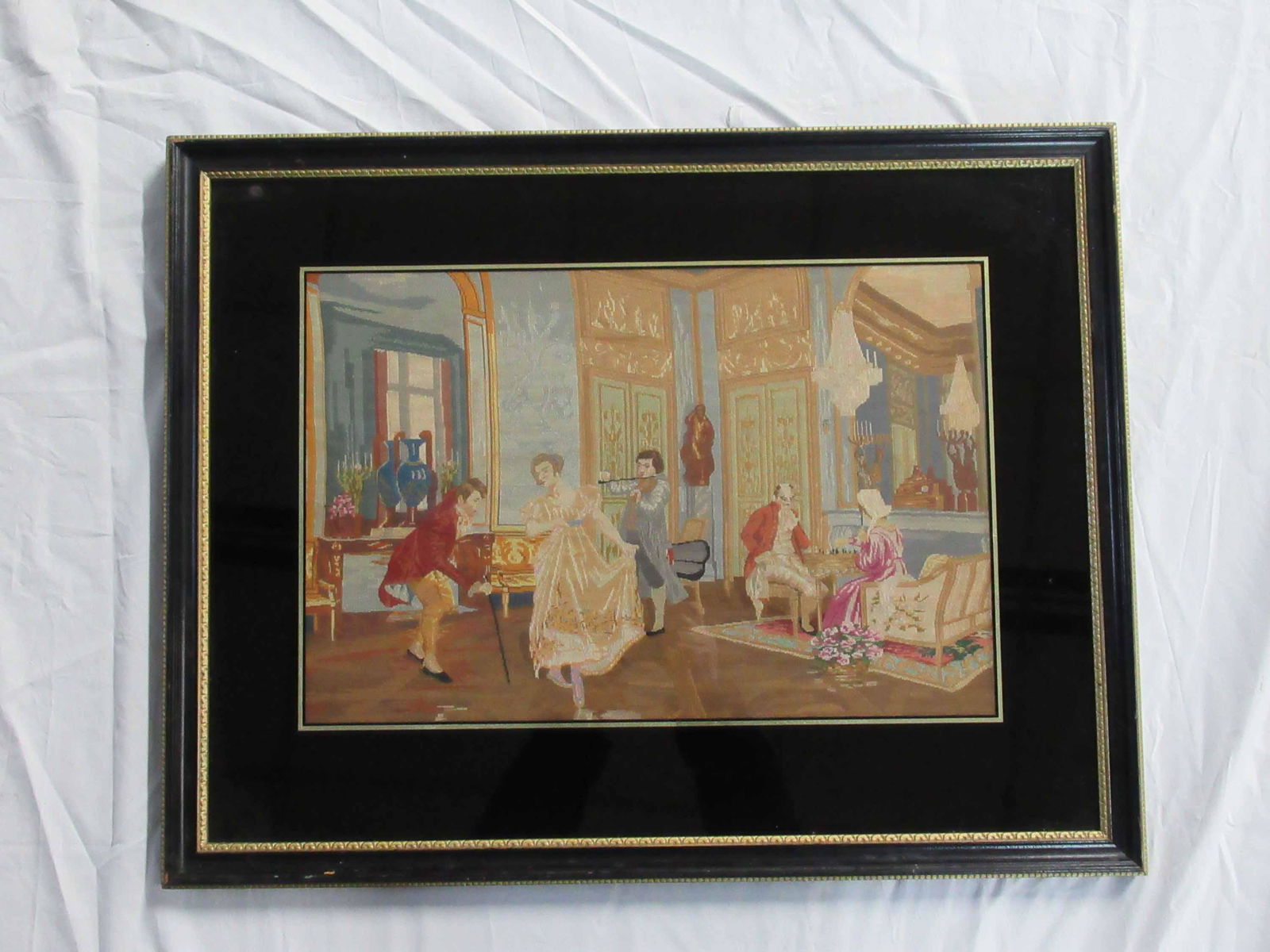 Vintage Needlework of Interior Scene (1 of 3)