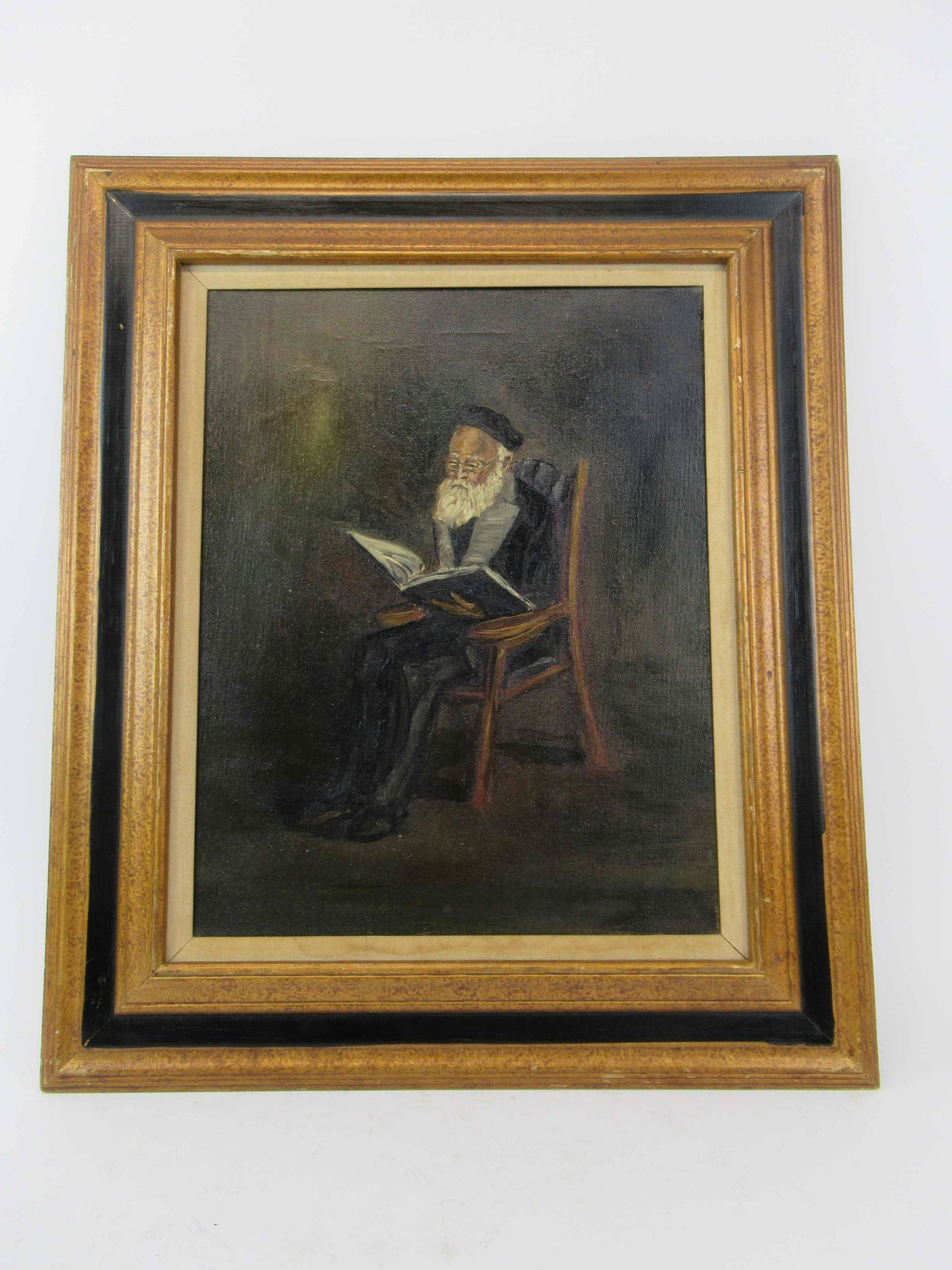 Oil on Canvas of Rabbi Reading Torah (1 of 4)