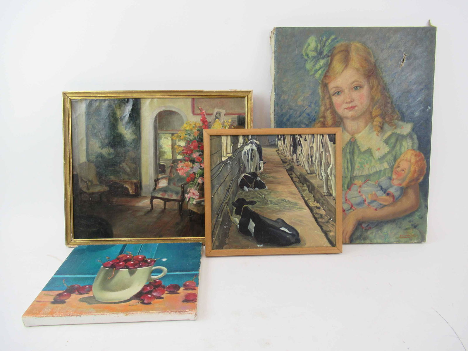 Oil on Canvas Still Life Signed Koechlin 1932 (1 of 10)