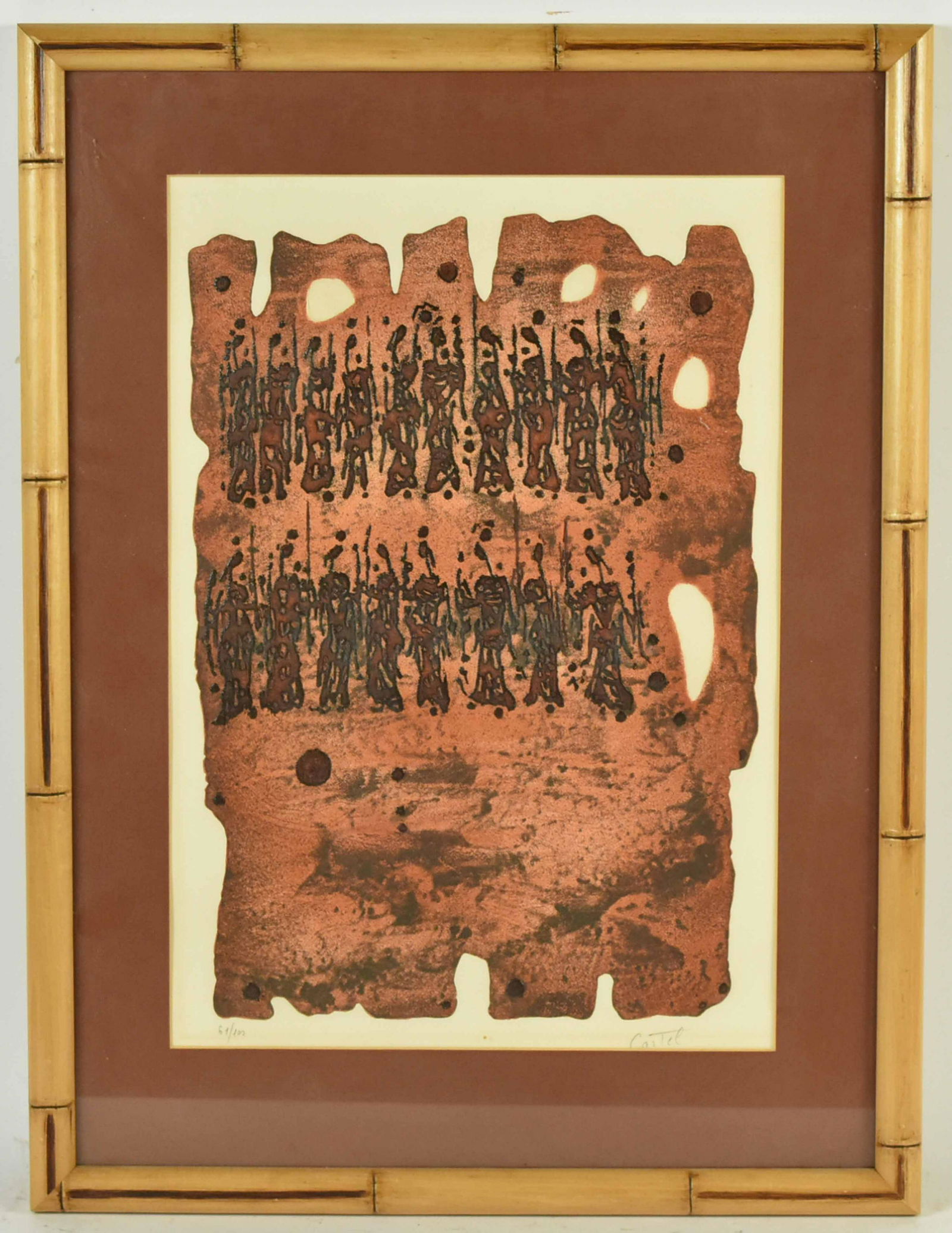 Lithograph, Abstract Figures, Moshe Elazar Castel (1 of 7)