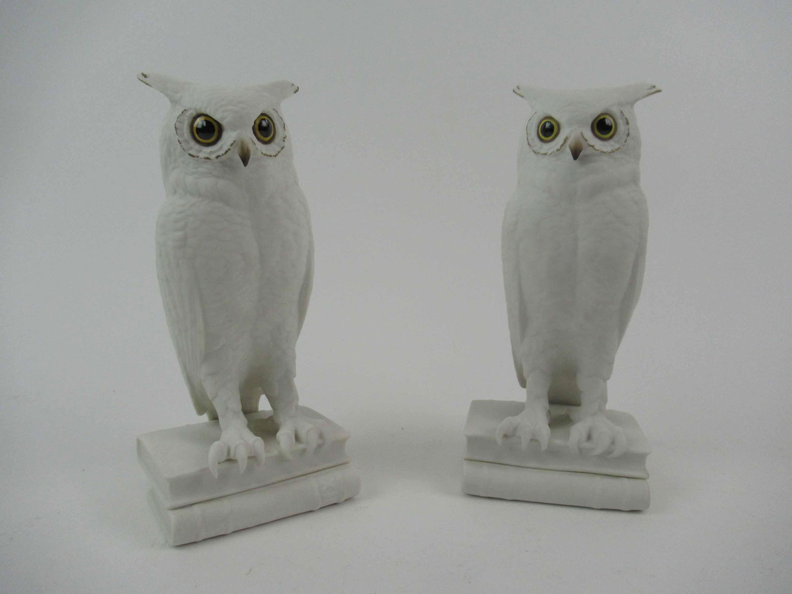 Boehm Porcelain Pair Of White Owls Bookends (1 of 8)