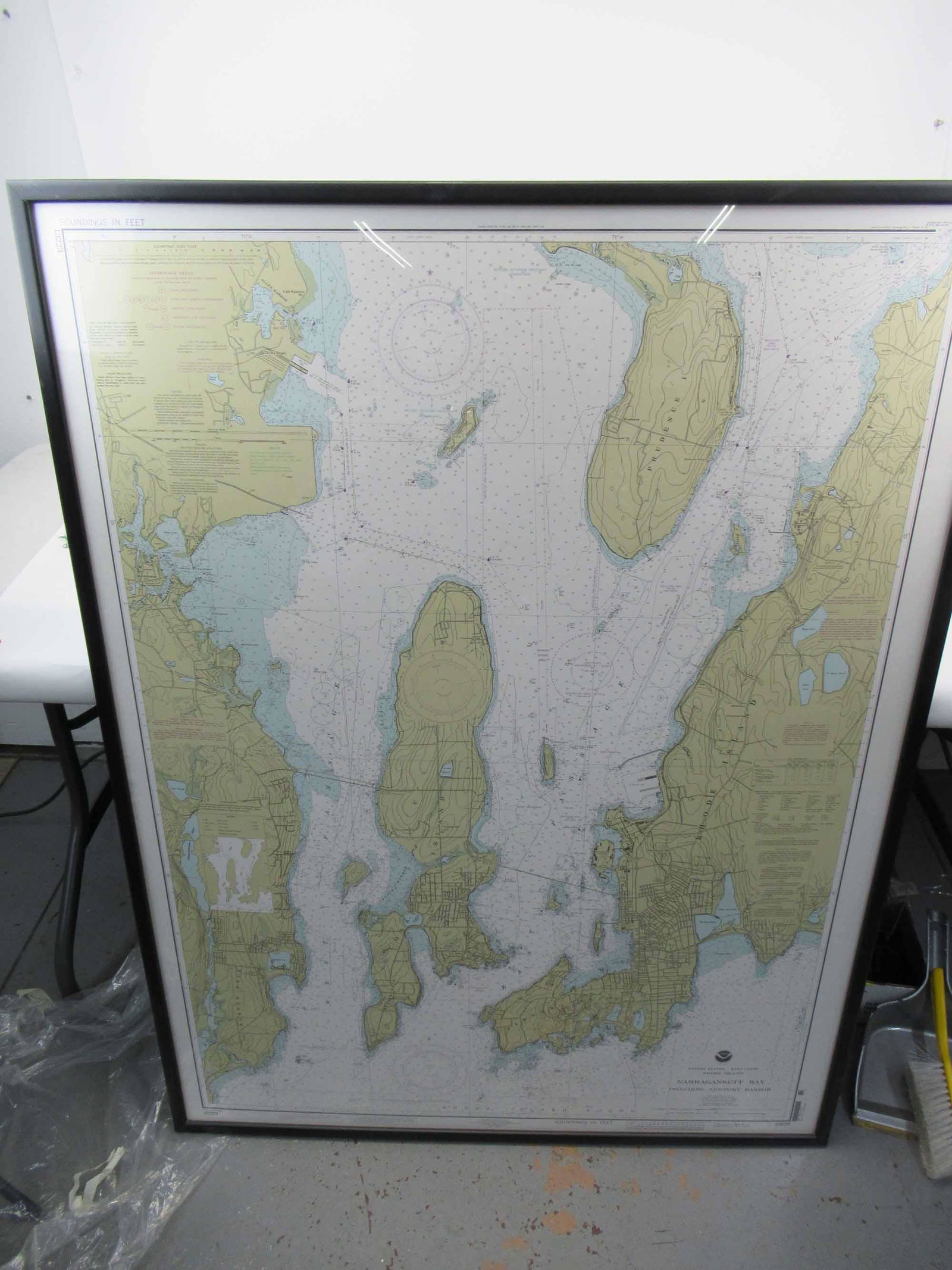 Rhode Map Narragansett Bay Nautical Chart Map (1 of 7)