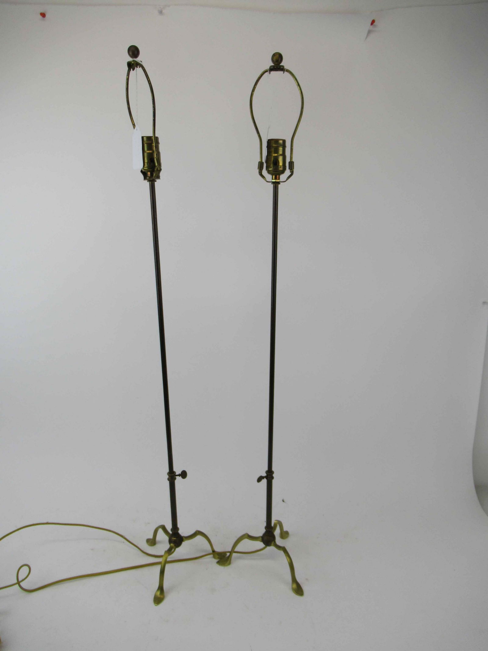 Pair of Brass Adjustable Floor Lamps (1 of 6)