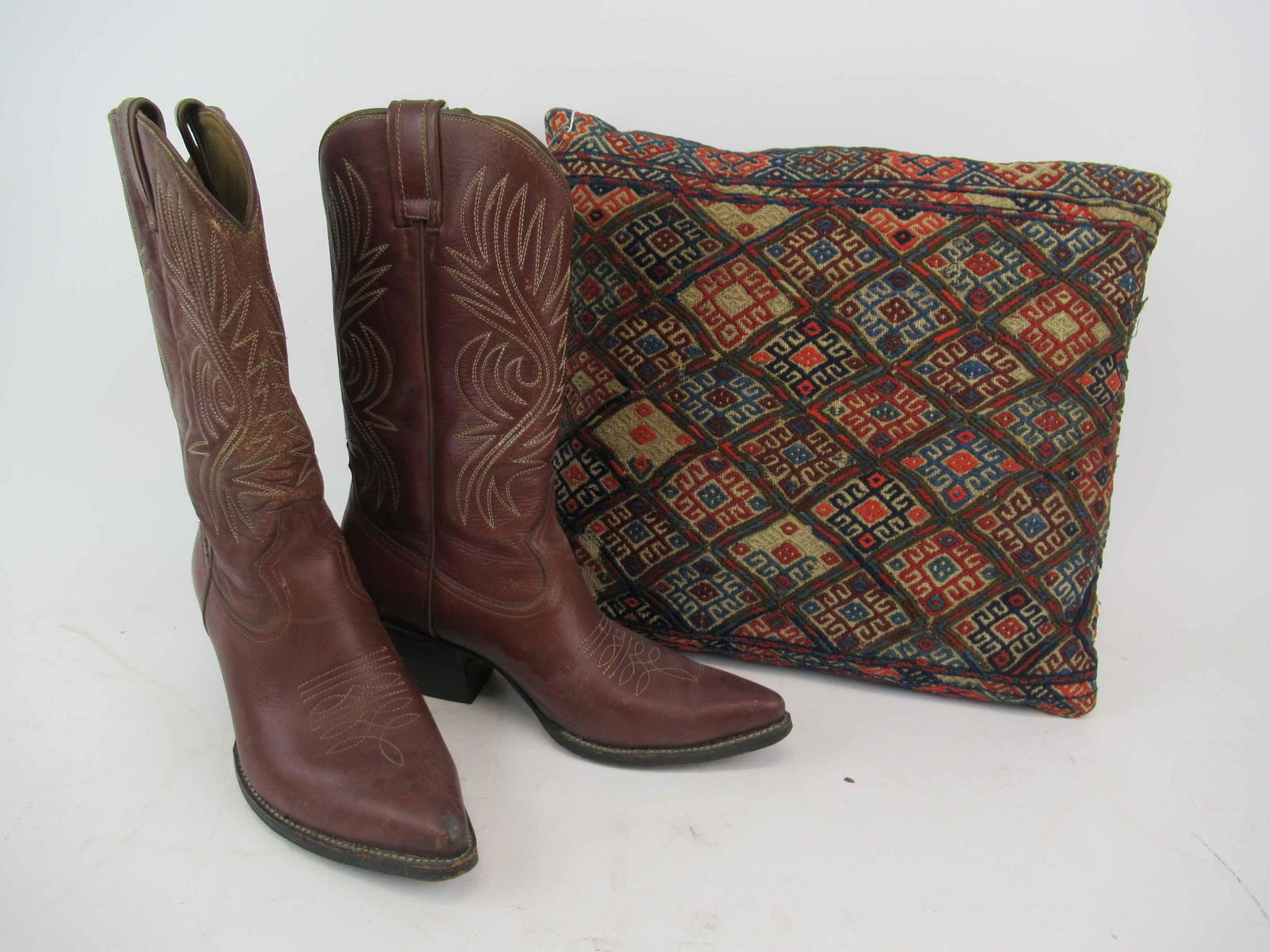 Brown Leather Cowboy Boots Sz 11 (1 of 8)