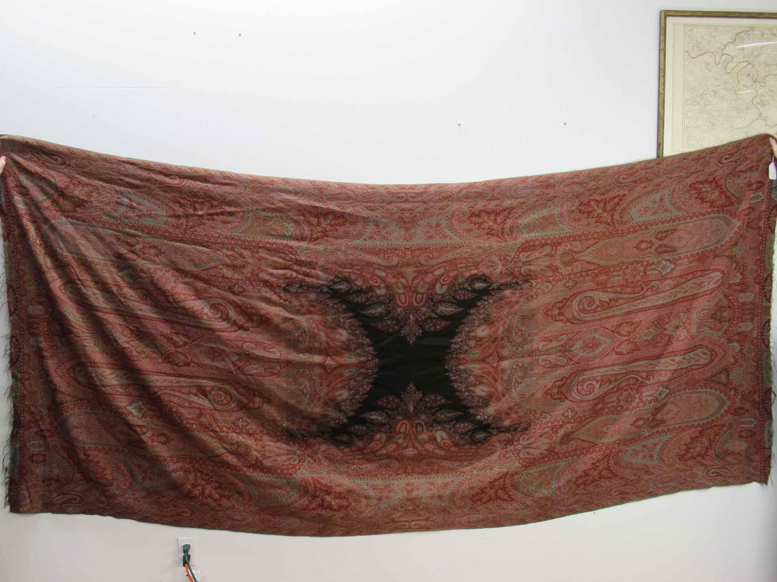 Middle Eastern Paisley Woven Wool Cloth (1 of 7)