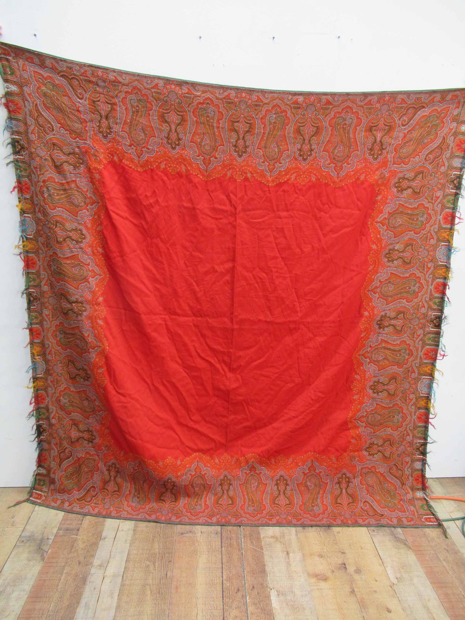 Red Middle Eastern Border Square Table Cloth (1 of 6)