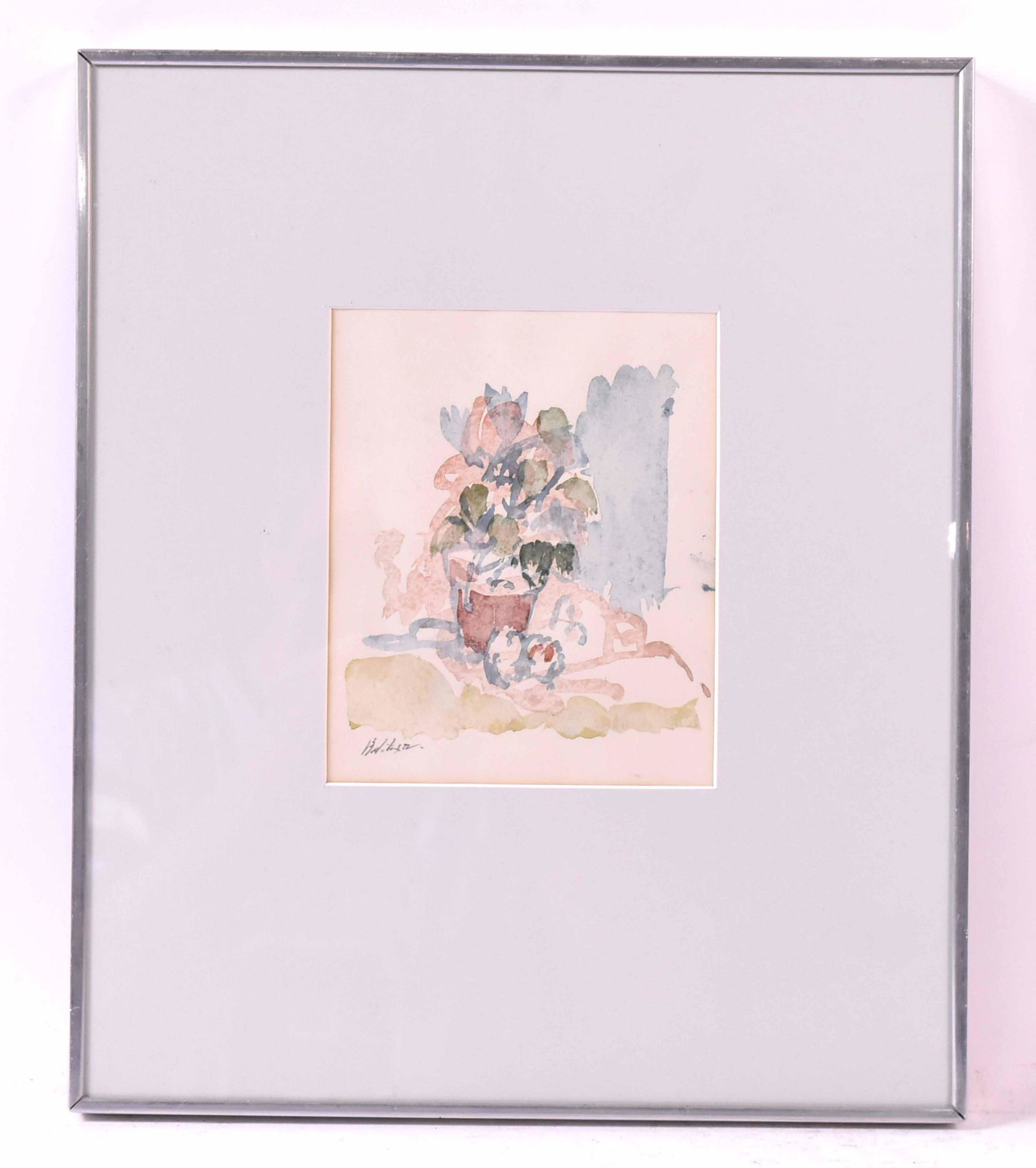 Watercolor Floral Still Life John Heliker: (American 1909 - 2000) Signed l.l. Size: 7"h x 5 1/2"w Provenance: Property from the Estate of Judith Applegate, Princeton, NJ.