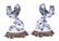 Pair Faience Lion Candlesticks Emile Galle