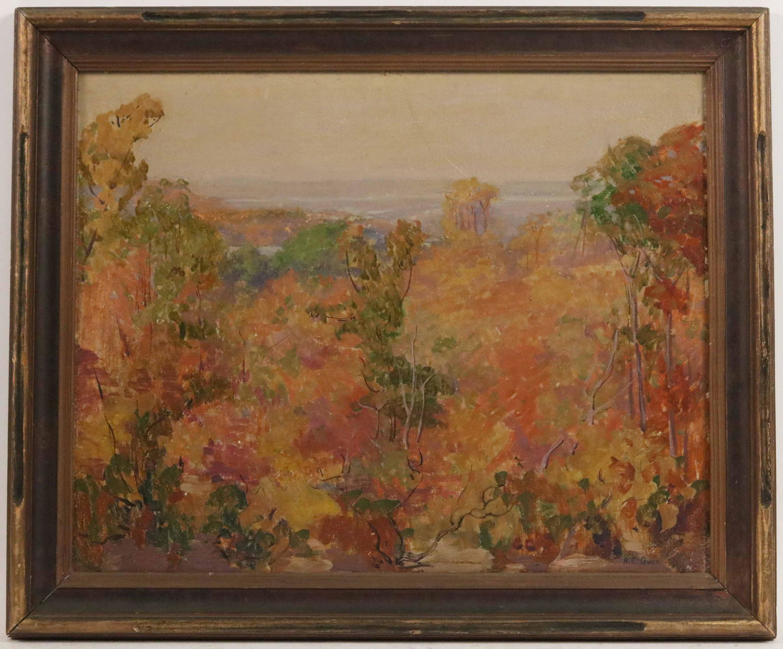 Oil on Board, Autumnal Landscape, Robert E. Owen (1 of 5)