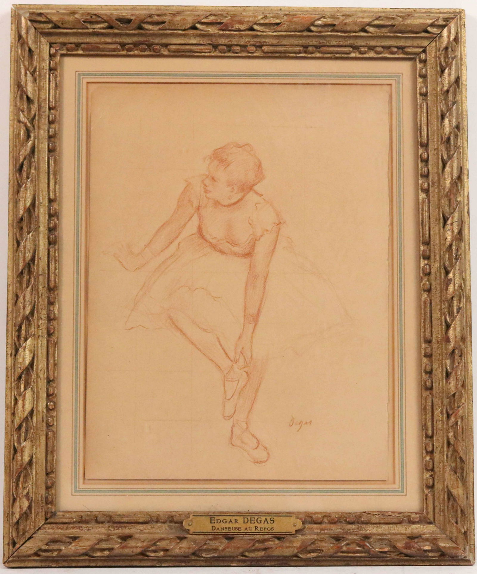 Drawing, "Danseuse au Repos," Edgar Degas (1 of 8)