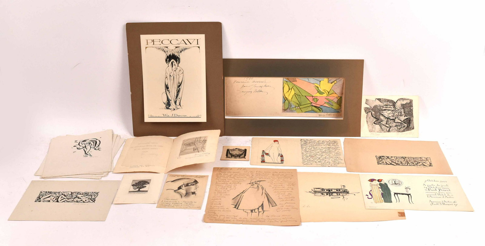 Lithograph, Cubist Signed Card, Jacques Villon (1 of 13)