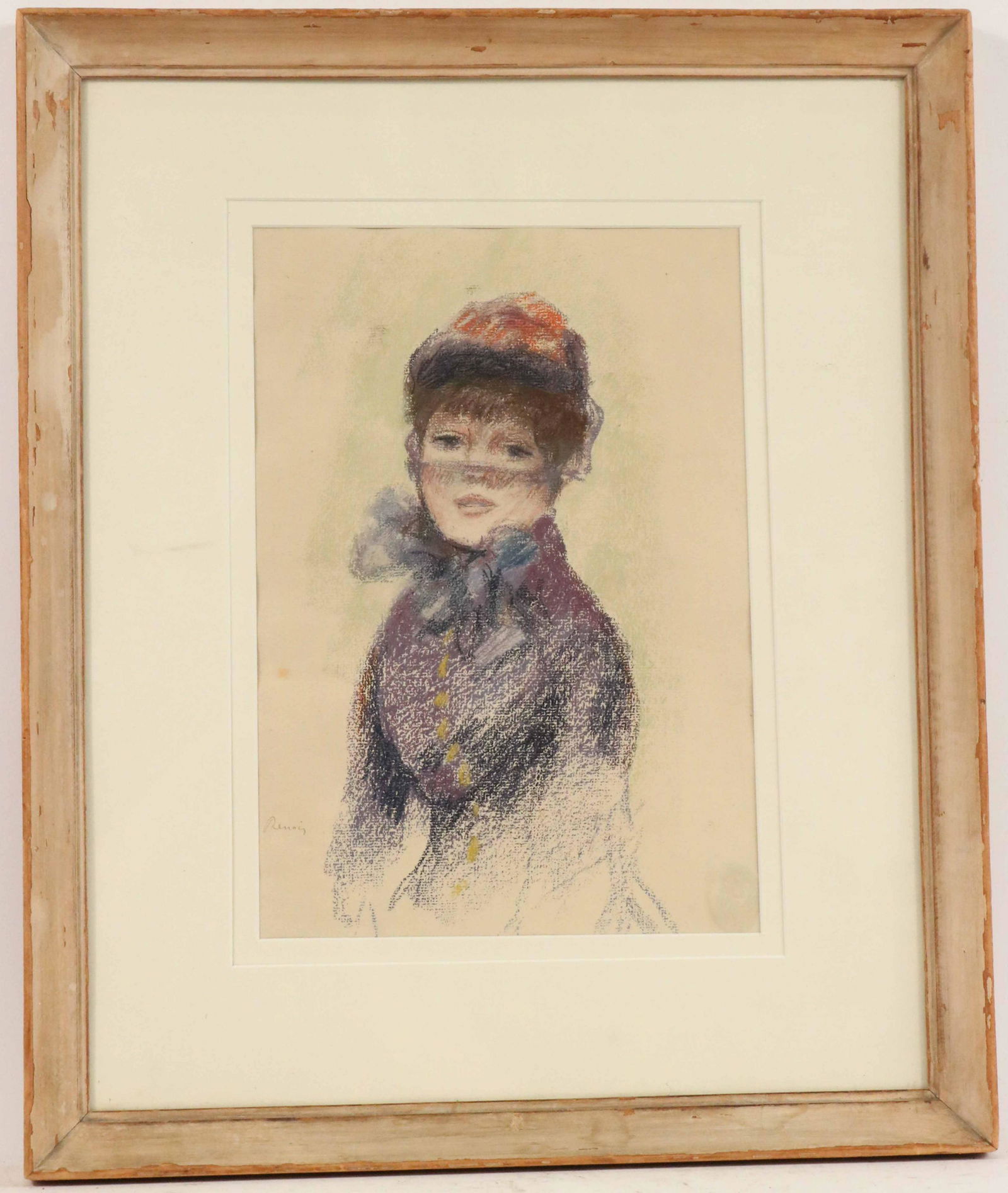 Lithograph, Woman with Veil, Pierre Renoir (1 of 6)