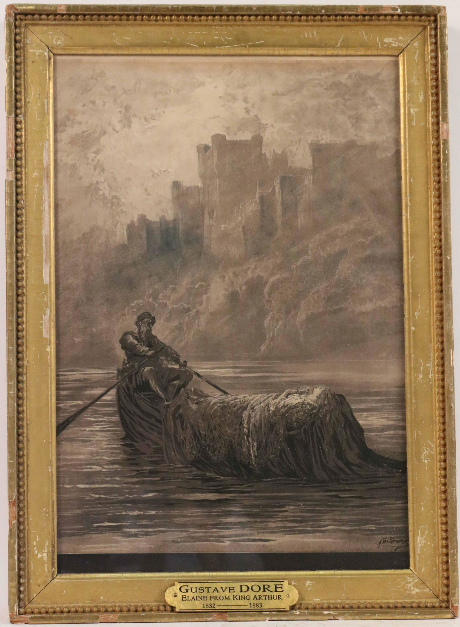 Print, Elaine from King Arthur, Gustave Dore (1 of 7)