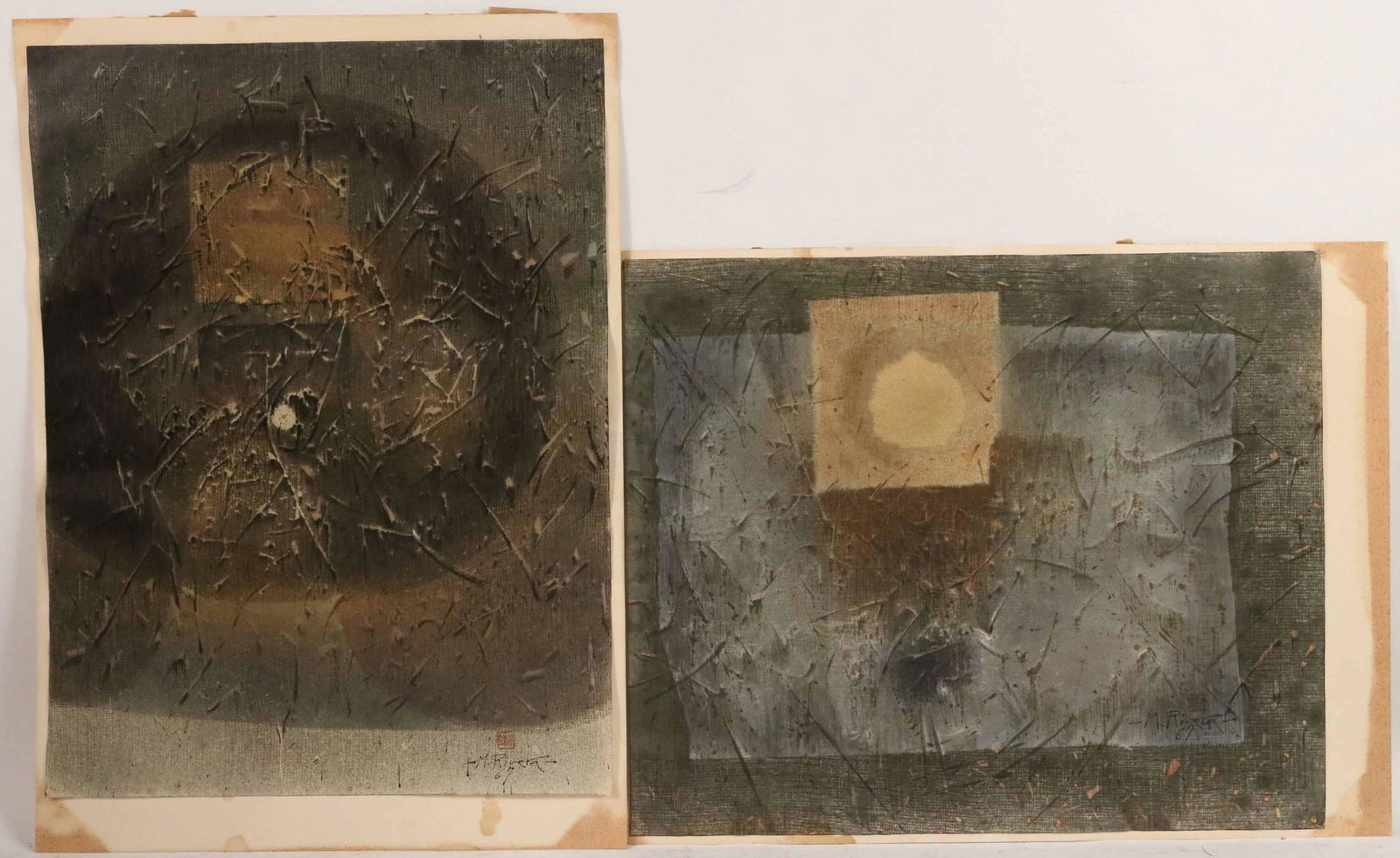 Two Screenprints, Abstracts, Manuel Rivera (1 of 5)