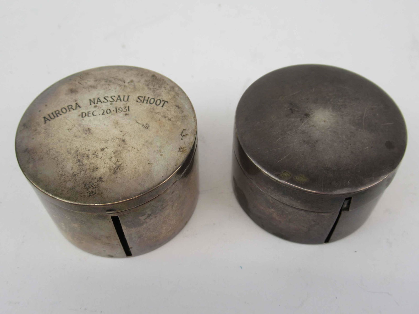 Two Sterling Silver Circular Stamp Boxes (1 of 6)