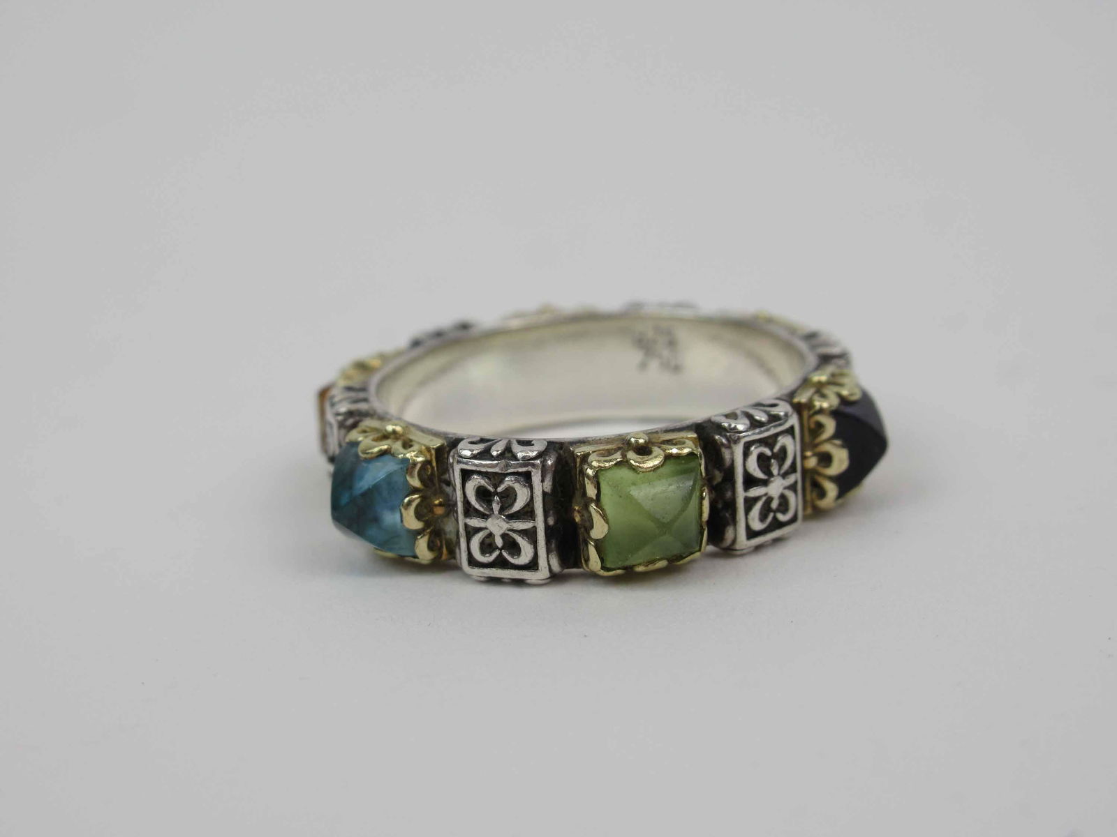 Sterling Silver & 18K Yellow Gold Gemstone Ring (1 of 4)