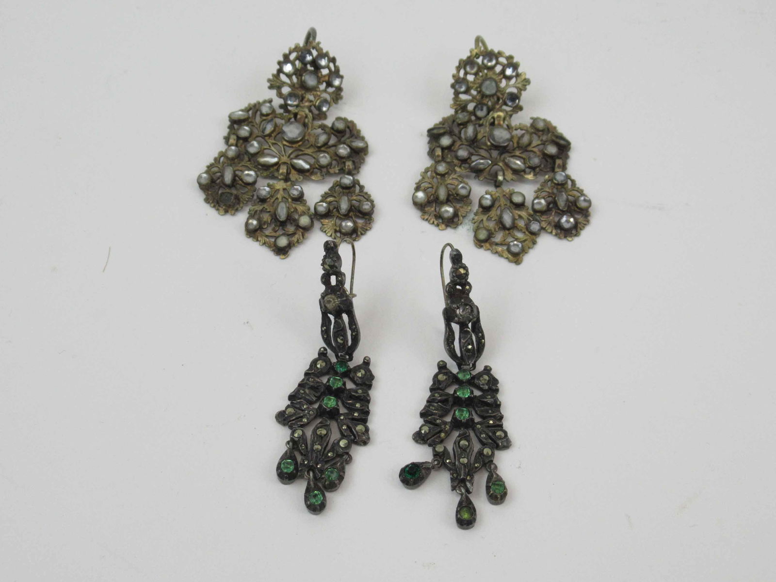 Two Pair Indian Drop Pendant Earrings (1 of 4)