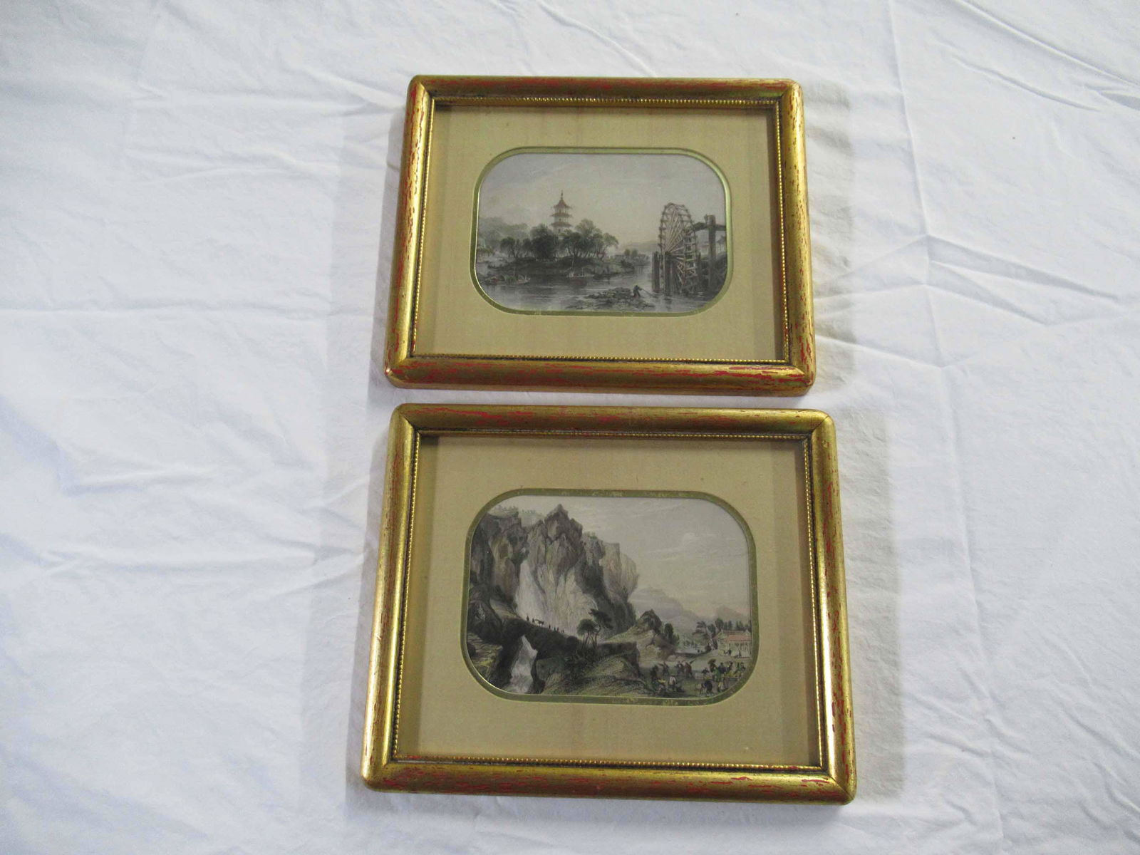 Pair of Antique Asian Hand Colored Engravings (1 of 4)