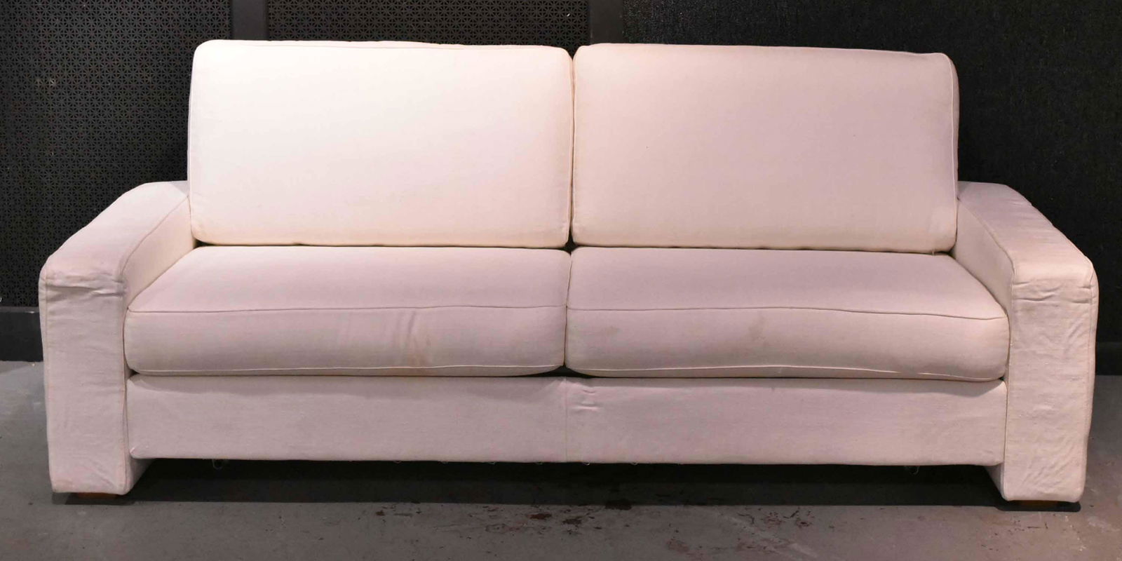 Modern White-Upholstered Sofa (1 of 5)