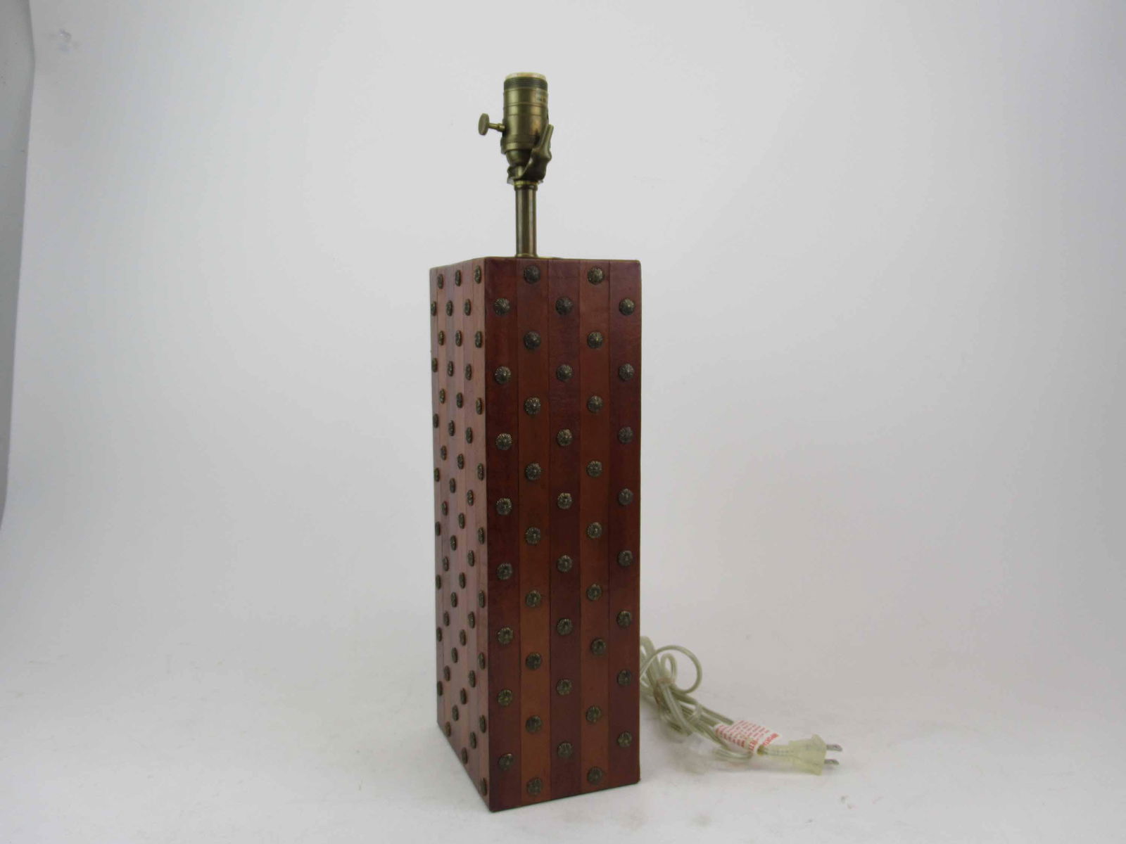 Modern Leather Wrapped Table Lamp (1 of 7)