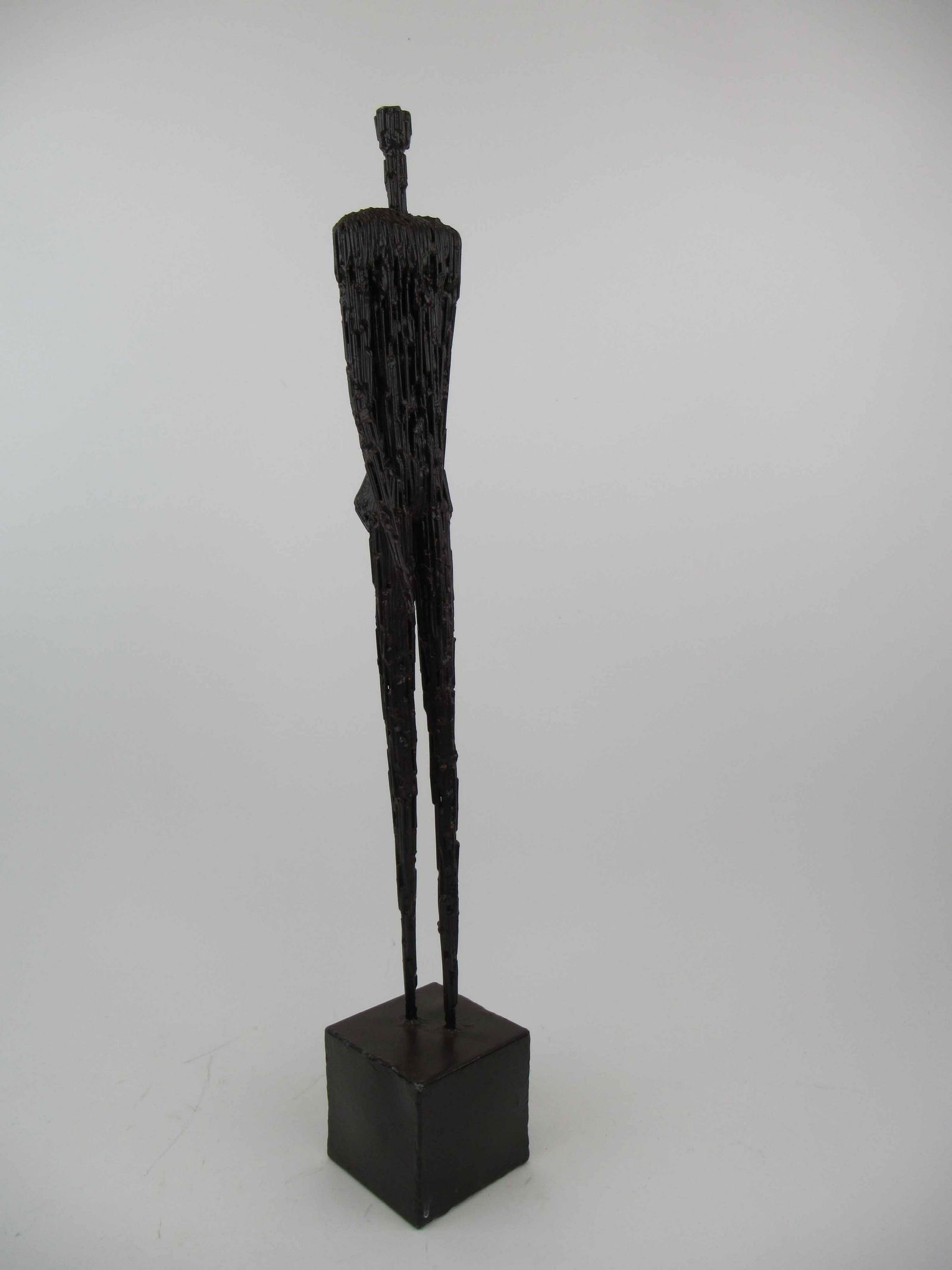 Giacometti Style Brown Painted Metal Sculpture (1 of 9)