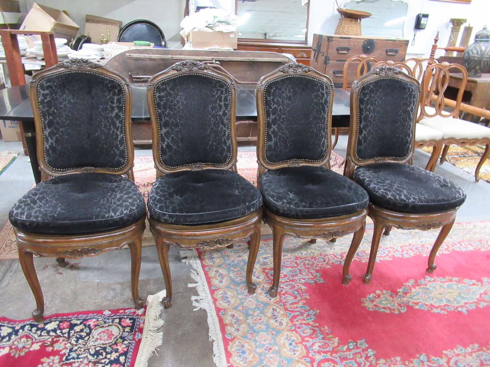 Set of 4 Louis XVI Style Side Chairs (1 of 7)