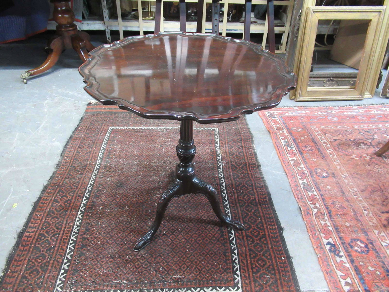 Mahogany Chippendale Style Pie Crust Table (1 of 5)