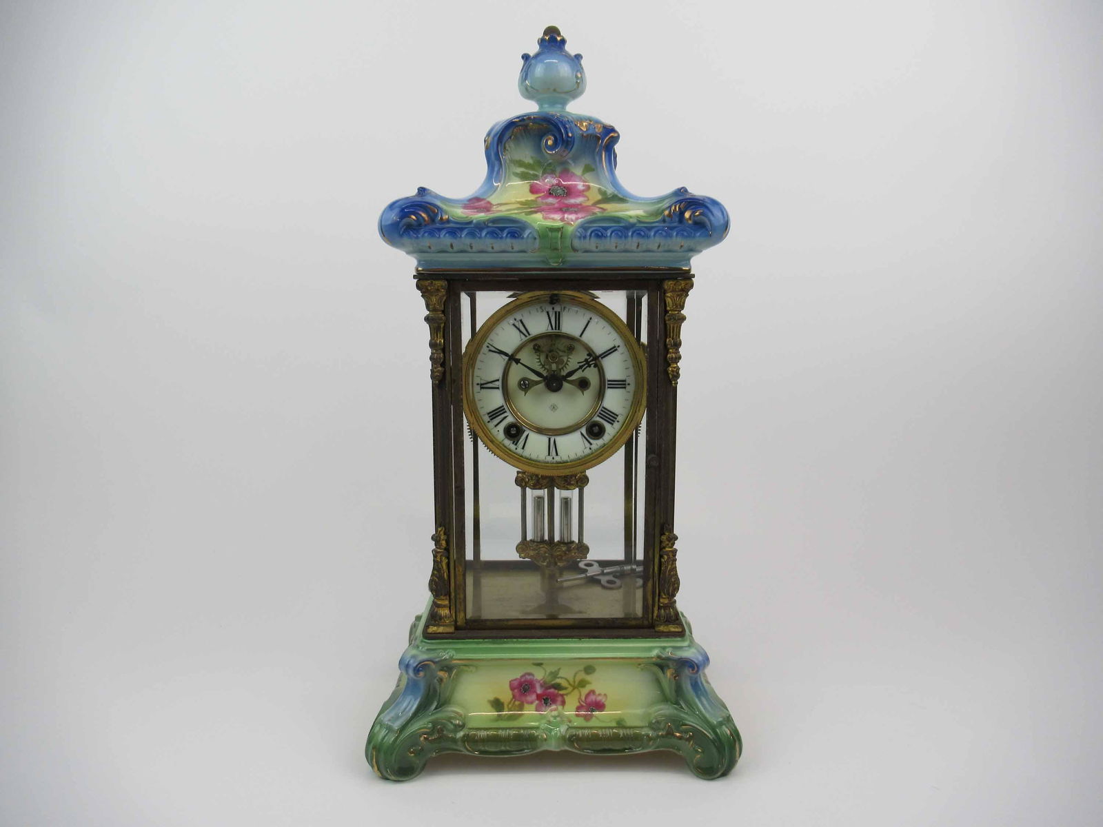 Ansonia Rococo Style Porcelain Shelf Clock (1 of 10)