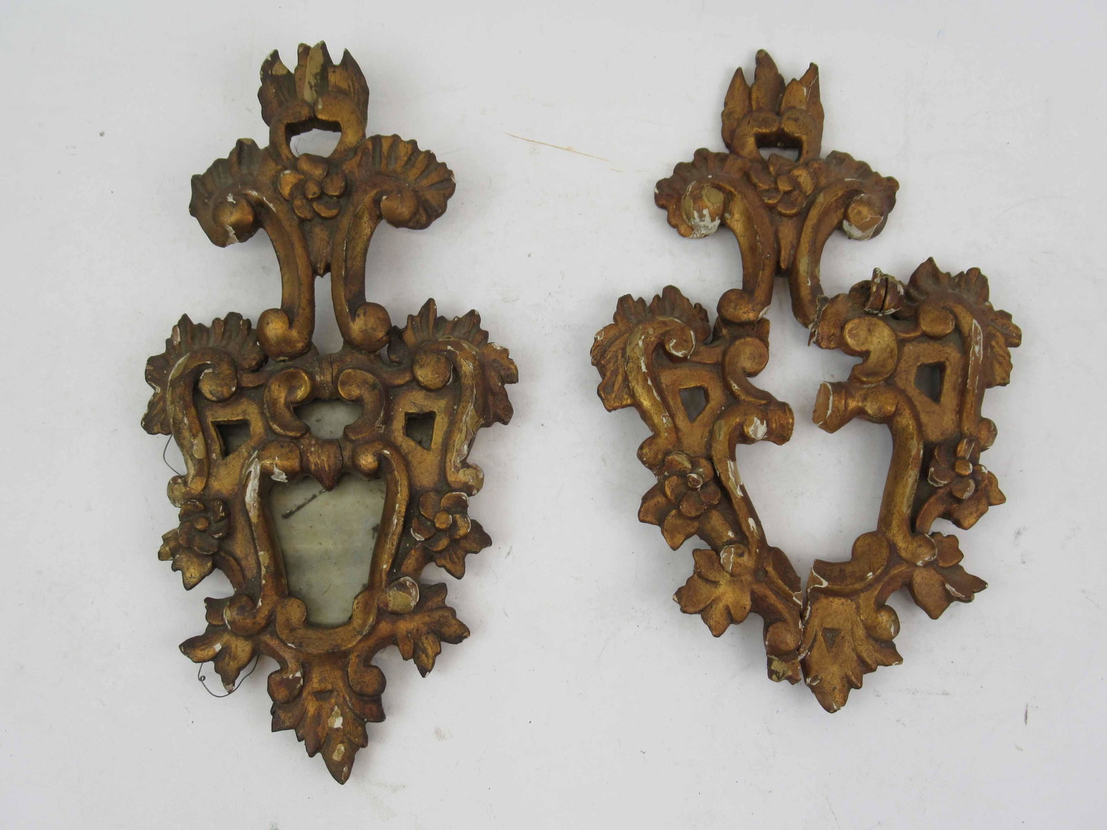 Pair of Italian Gilt Diminutive Mirrors (1 of 3)