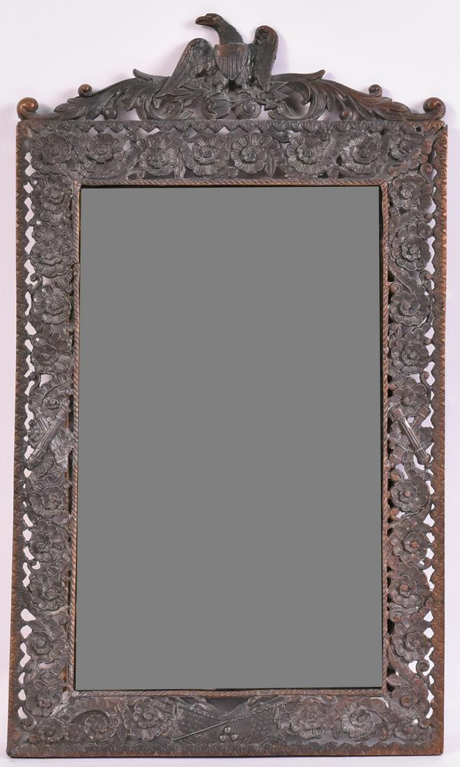 American Eagle Crested Hanging Wall Mirror (1 of 3)