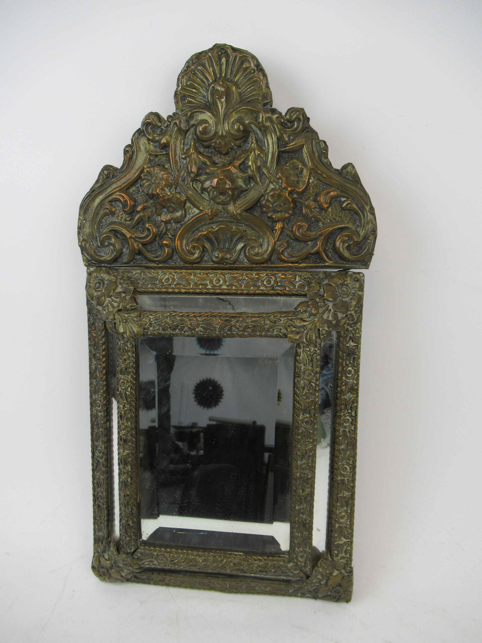 Diminutive Dutch Embossed Wall Mirror (1 of 7)