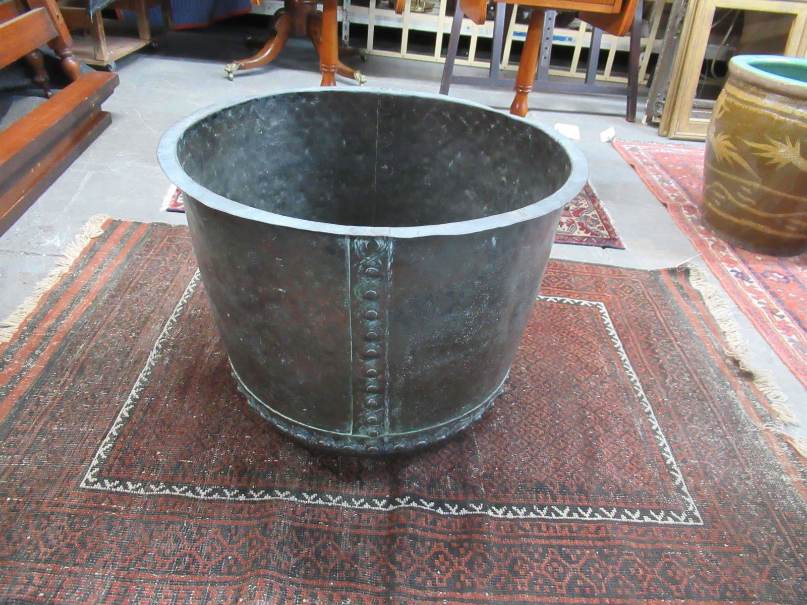 Large Copper Hand Hammered Copper Planter (1 of 5)