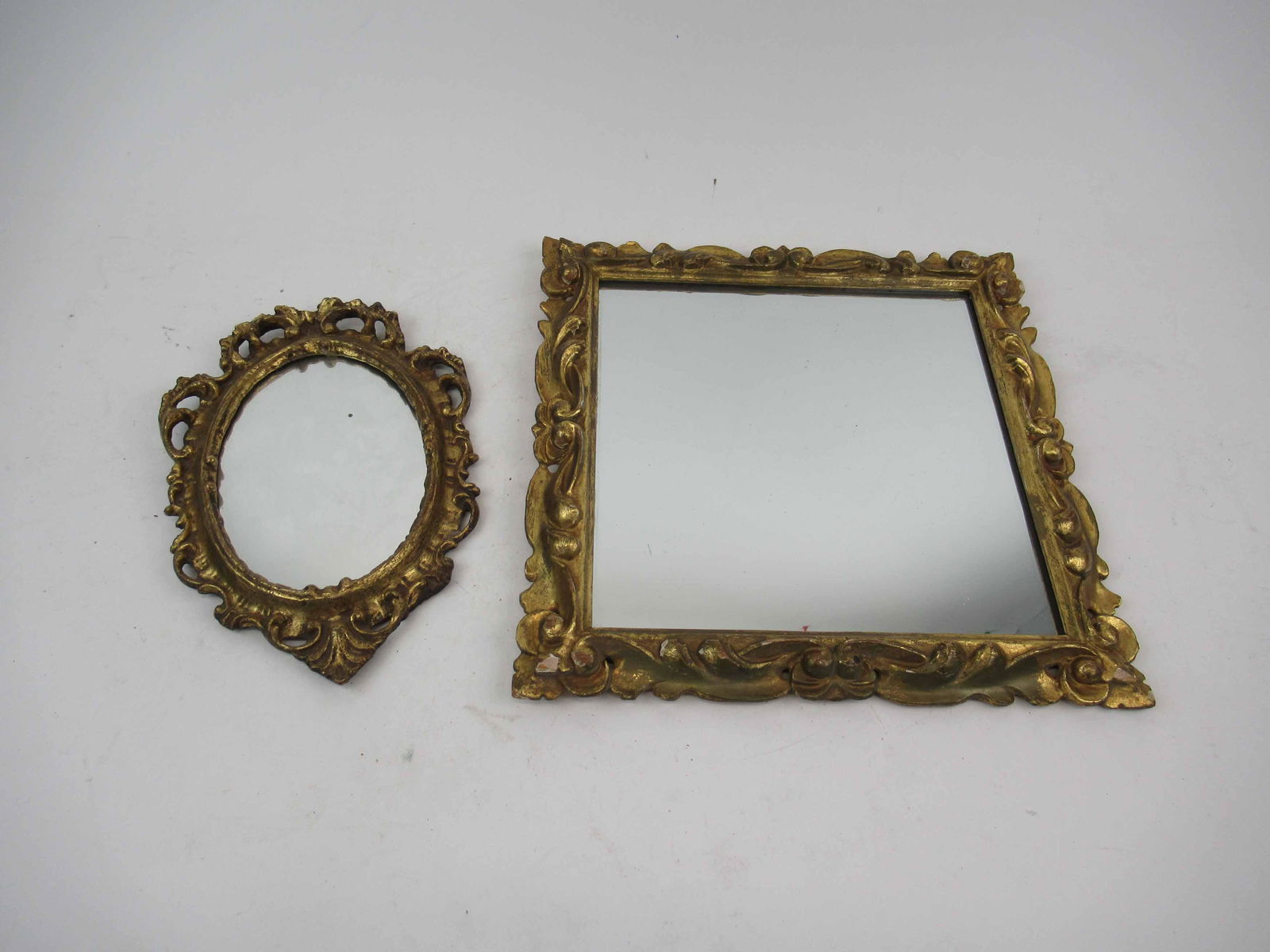 Italian Giltwood Diminutive Square Wall Mirror (1 of 7)