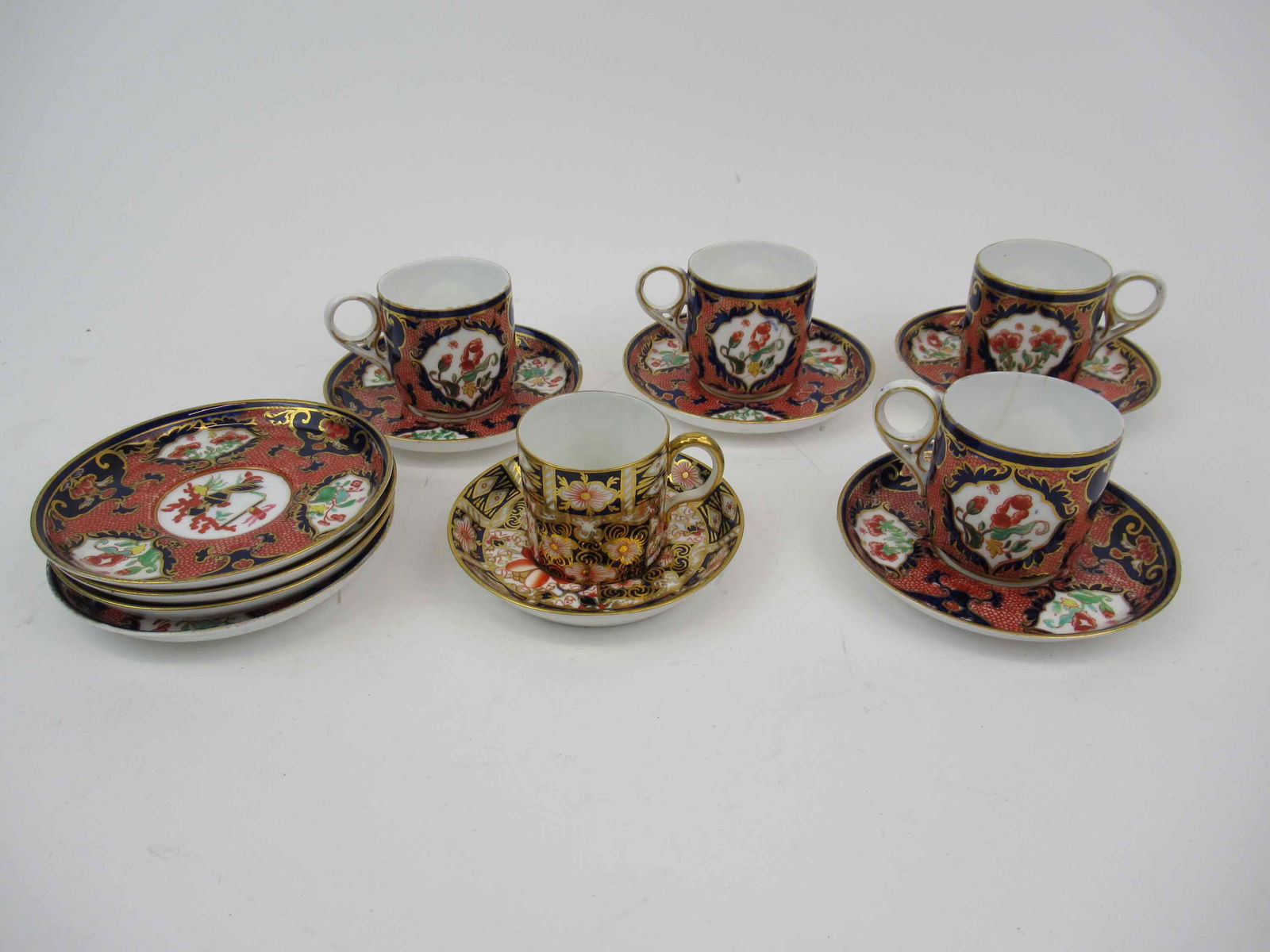 Antique Royal Crown Derby Cups and Saucers (1 of 4)