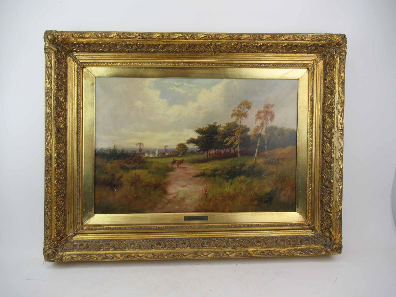 Oil on Canvas, Figures on Path, Walter Norfolk (1 of 6)