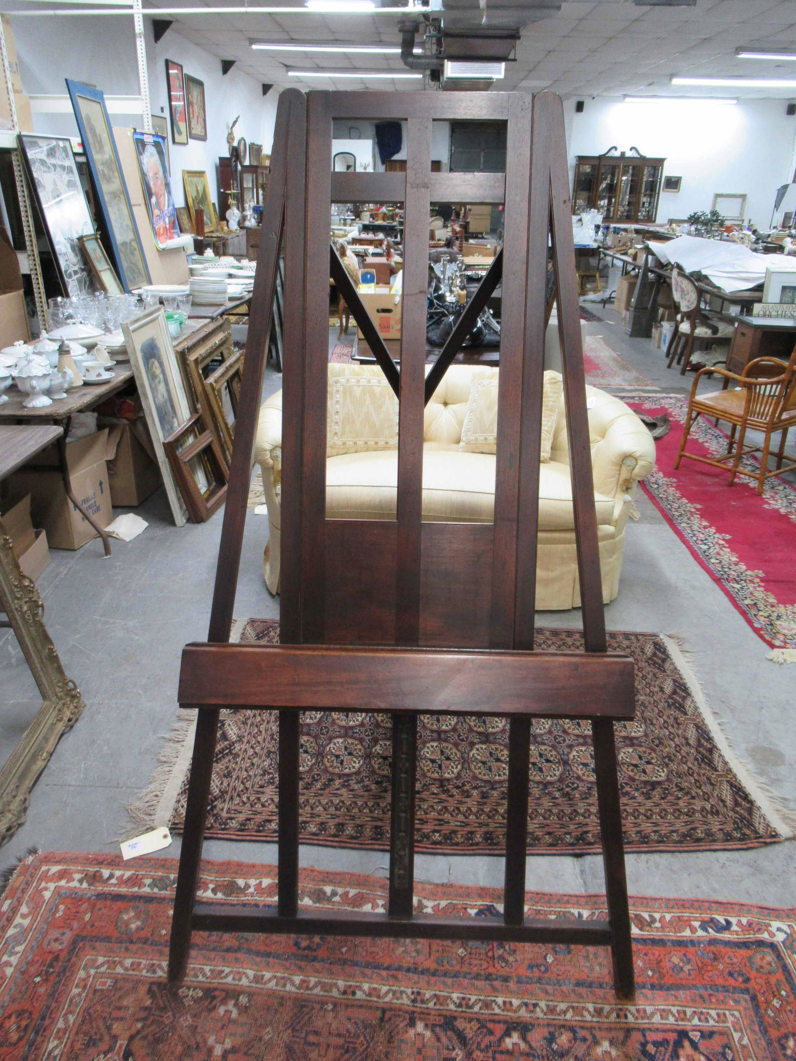 Vintage Mahogany Artist Adjustable Easel (1 of 7)