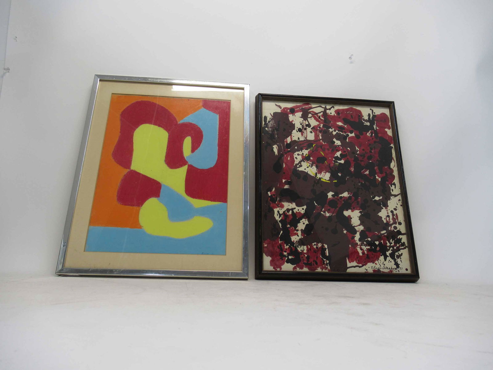 Two Mixed Media Modern Art on Paper (1 of 5)