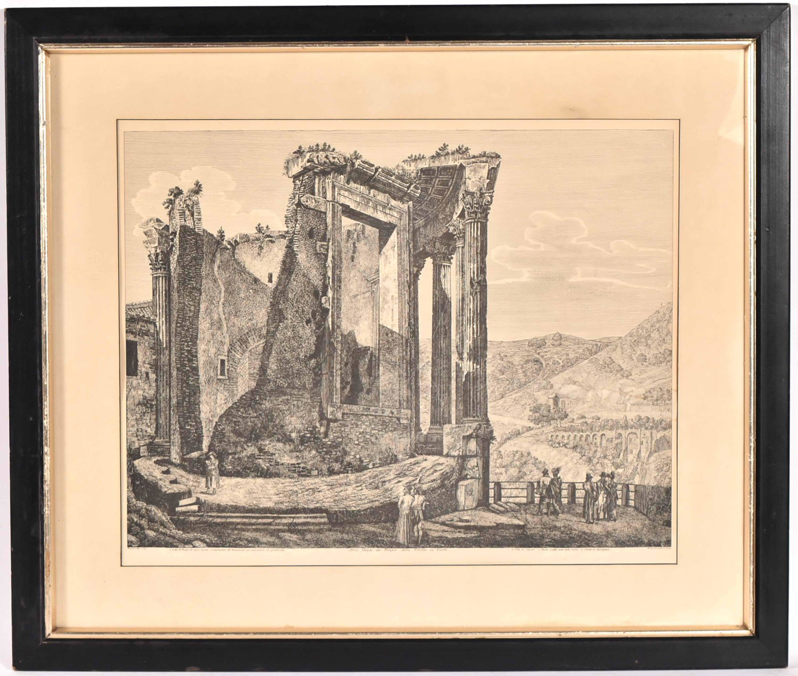 Print, Altra Veduta del Tempio, Piransesi: Printed in 1957 by Sidney Z. Lucas. Sight size: 19"h x 24"w