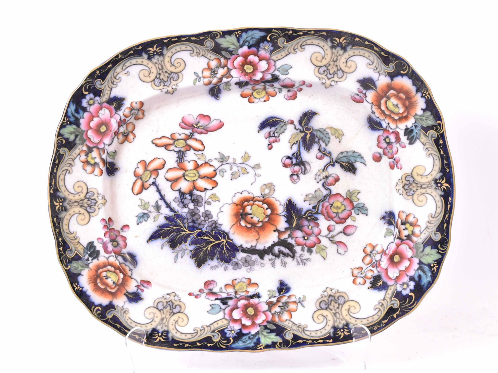 English Transferware Porcelain Oval Platter (1 of 3)