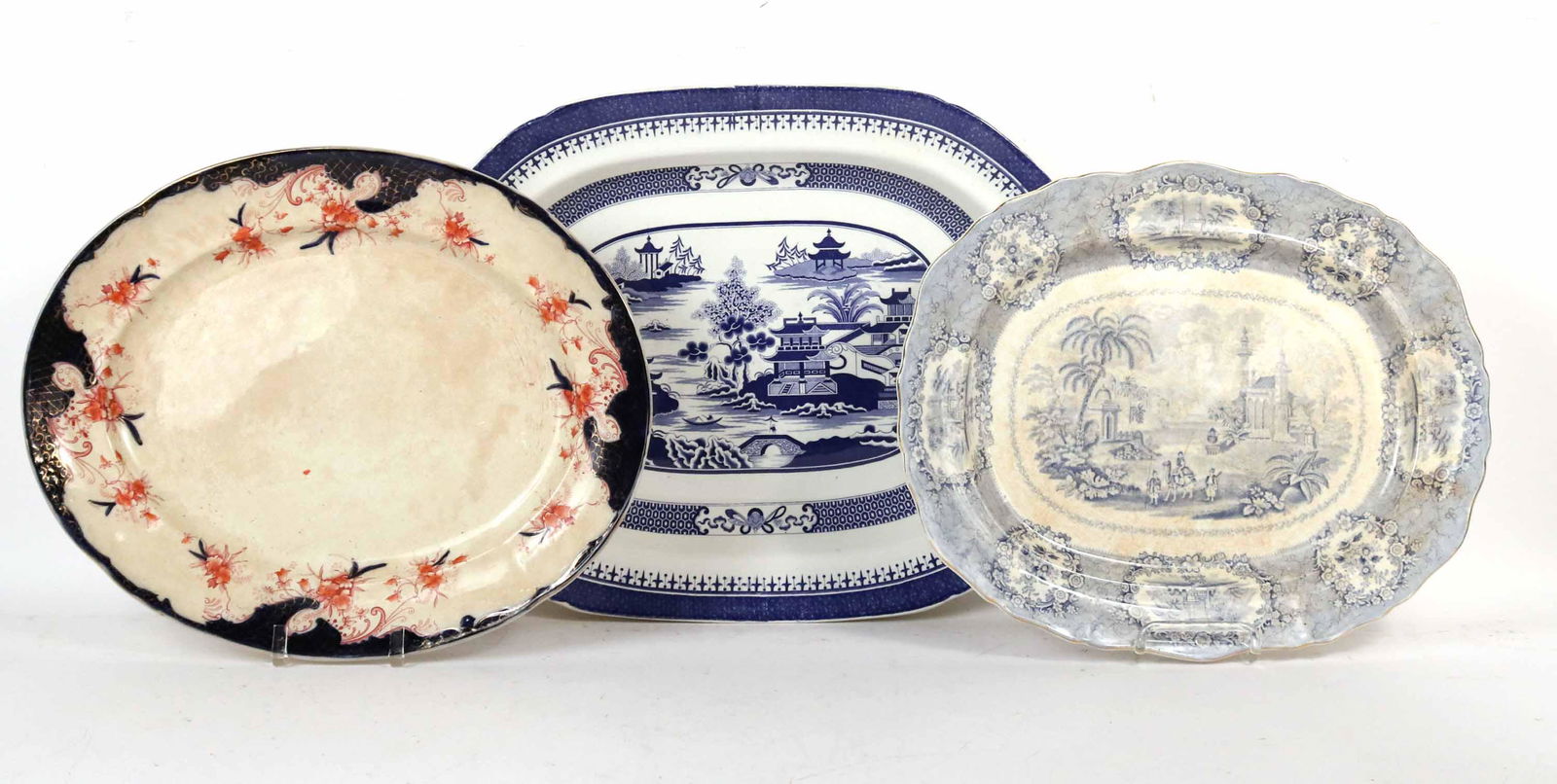 Three English Porcelain Platters (1 of 7)