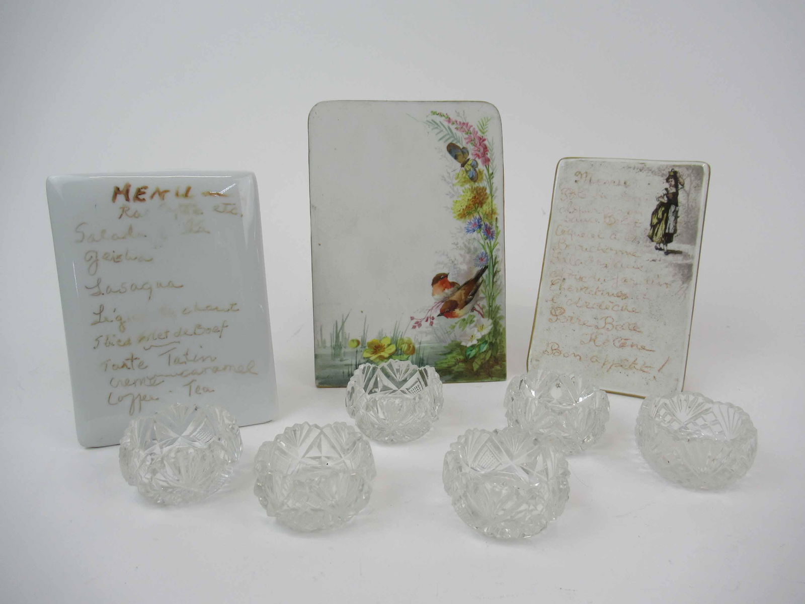 Three Modern Porcelain Menu Stands (1 of 3)