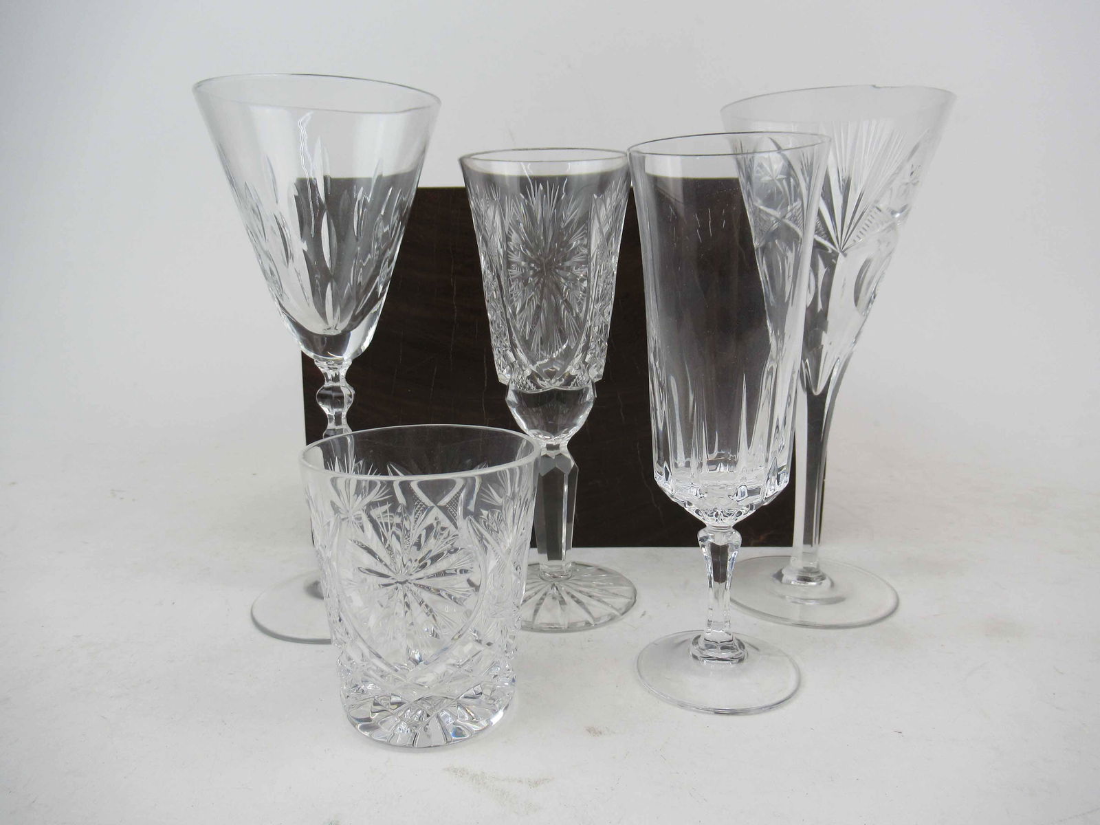 Group of Assorted Cut Glass Stemware (1 of 5)