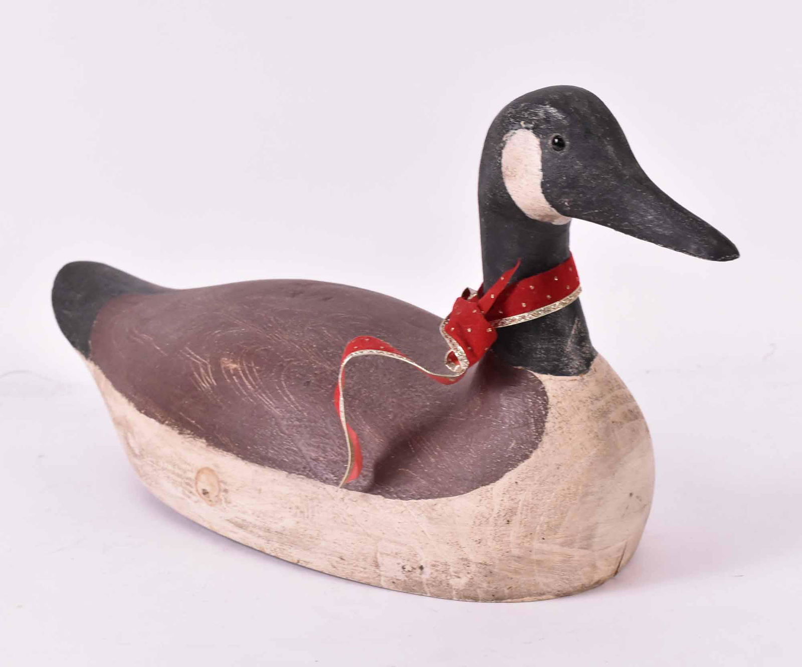 Carved Wooden Canada Goose Decoy (1 of 6)