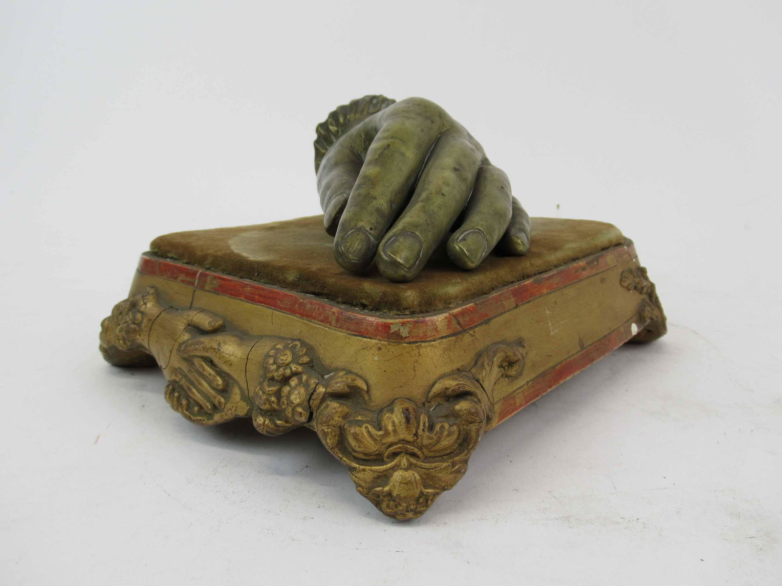 Bronze Hand Sculpture on Giltwood Base (1 of 9)