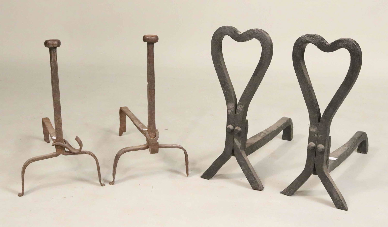 Two Pair of Wrought-Iron Andirons (1 of 5)
